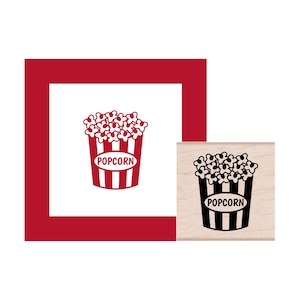 Popcorn Rubber Stamp