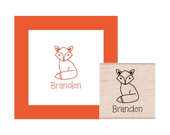 Fox Personalized Rubber Stamp