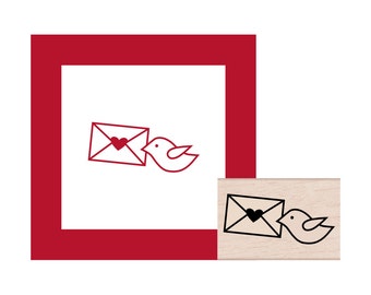 Air Mail Bird Rubber Stamp