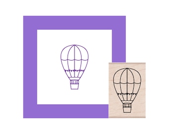 Hot Air Balloon Rubber Stamp