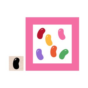 Mini Jelly Bean Rubber Stamp