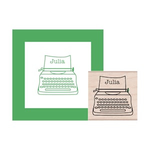 Typewriter Personalized Rubber Stamp