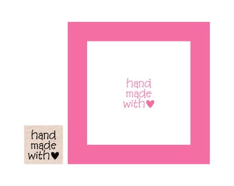 Mini Hand Made with Love Rubber Stamp
