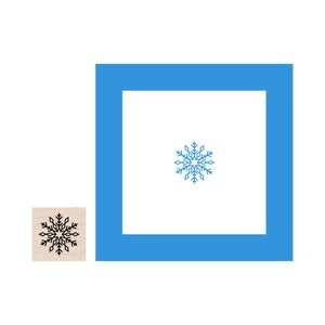Mini Snowflake Rubber Stamp