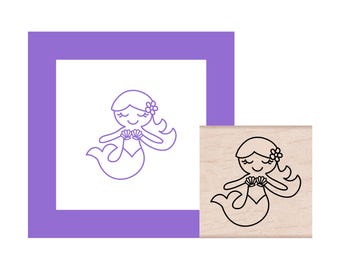 Mermaid Rubber Stamp