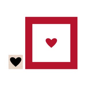 May include: A red picture frame with a white background and a red heart in the center. The frame is on a white background.