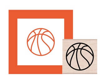 Basketball Rubber Stamp