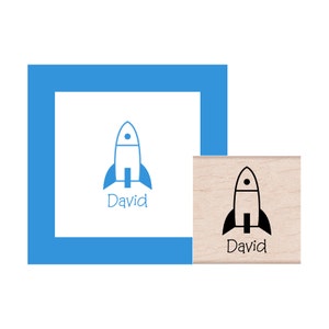 Rocket Personalized Rubber Stamp