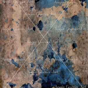 Paquet de papier numérique pour matériaux mixtes peints à la main n° 9 - Blue By You