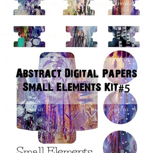 Abstract Digital Papers Small Elements Kit #5