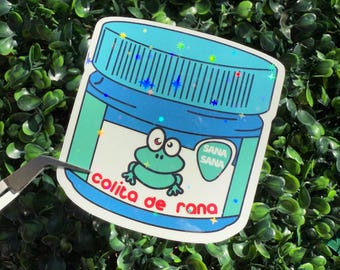 Holographic San Sana Colita de Rana Sticker