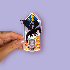 Dragon fourth wing sticker, fantasy sticker