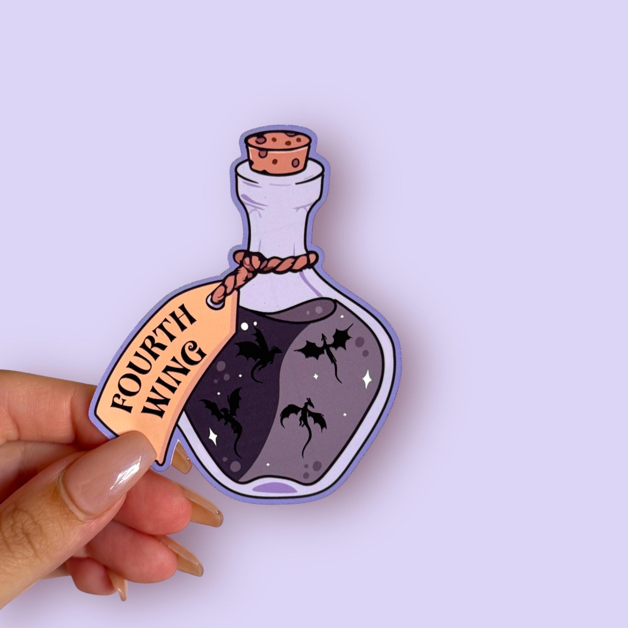 fourth wing dragon sticker, bookish sticker