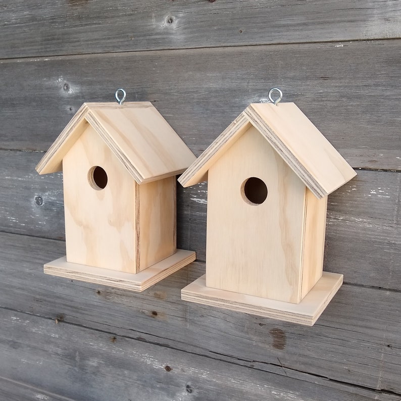 2 Unfinished Birdhouse Handmade. Made in USA Door County Etsy