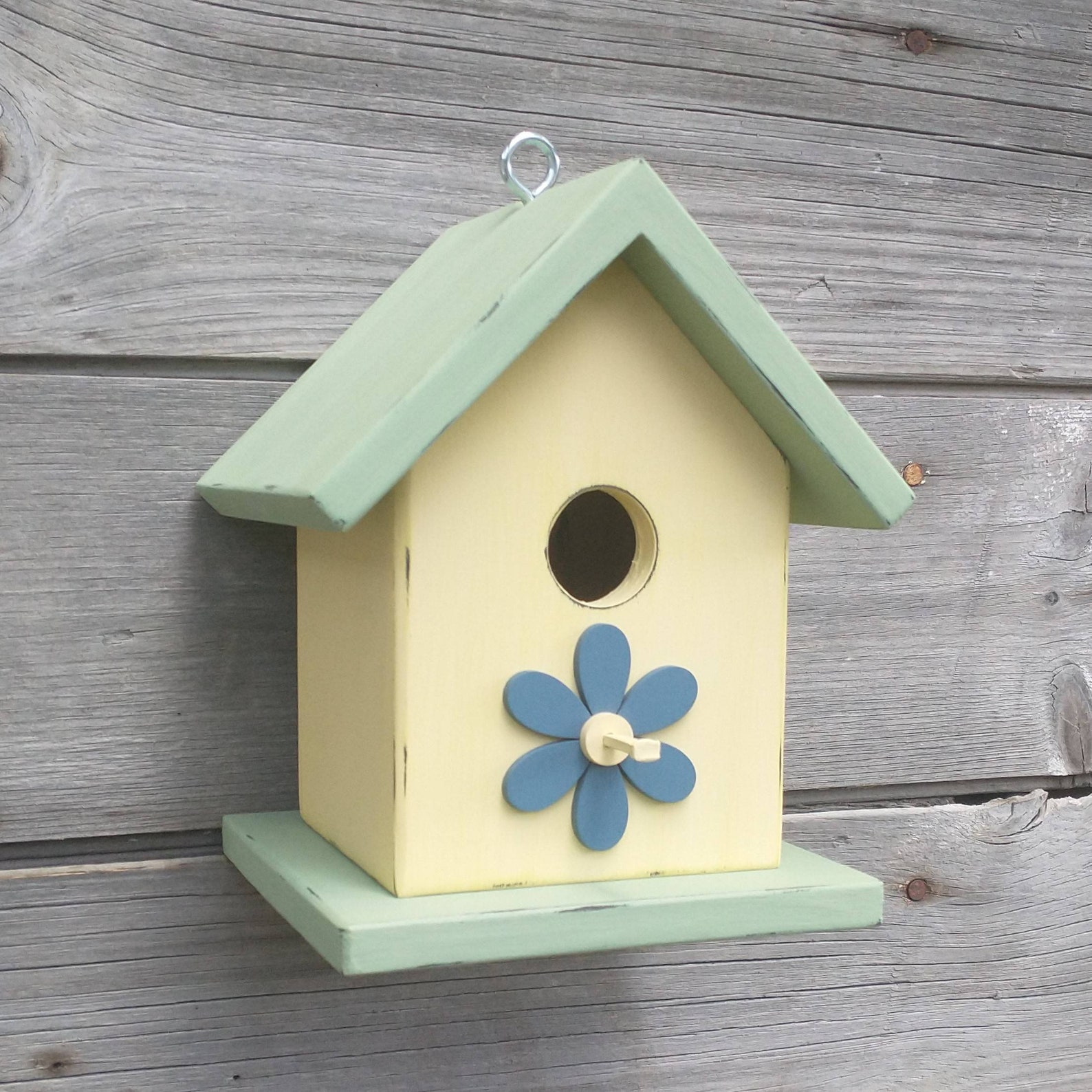 Daisy Birdhouse Outdoor Birdhouse for Chickadees Wrens and Etsy