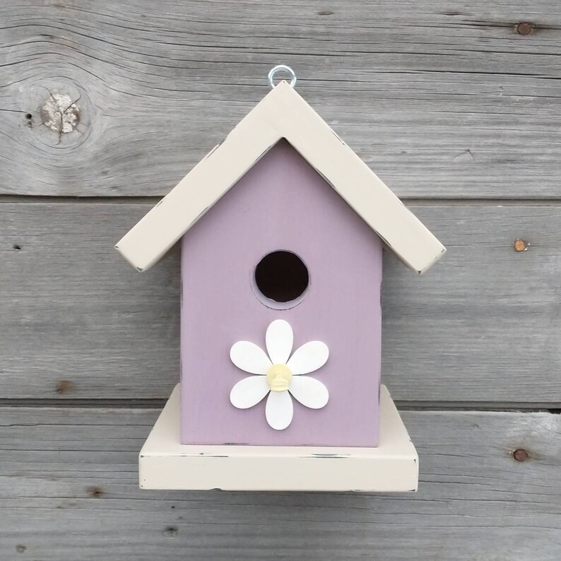 Daisy Birdhouse, Outdoor Birdhouse for Chickadees, Wrens and Finches. USA Handmade Birdhouse. image 3