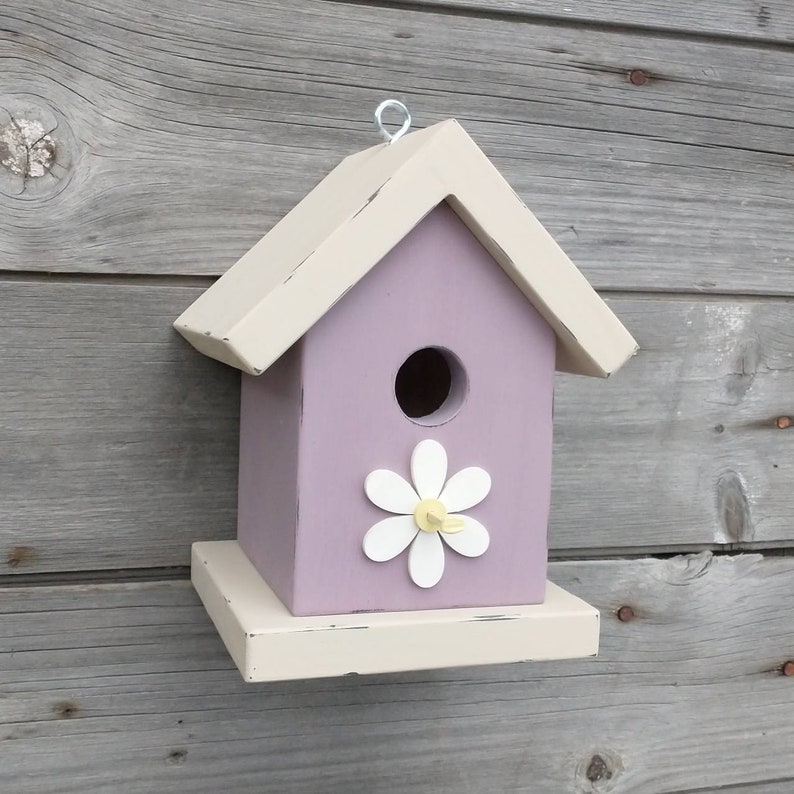 Daisy Birdhouse, Outdoor Birdhouse for Chickadees, Wrens and Finches. USA Handmade Birdhouse. image 2