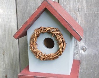 Birdhouse Outdoor Handmade in USA. One of a Kind.