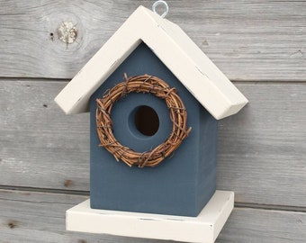 Birdhouse Outdoor Handmade in USA. One of a Kind.