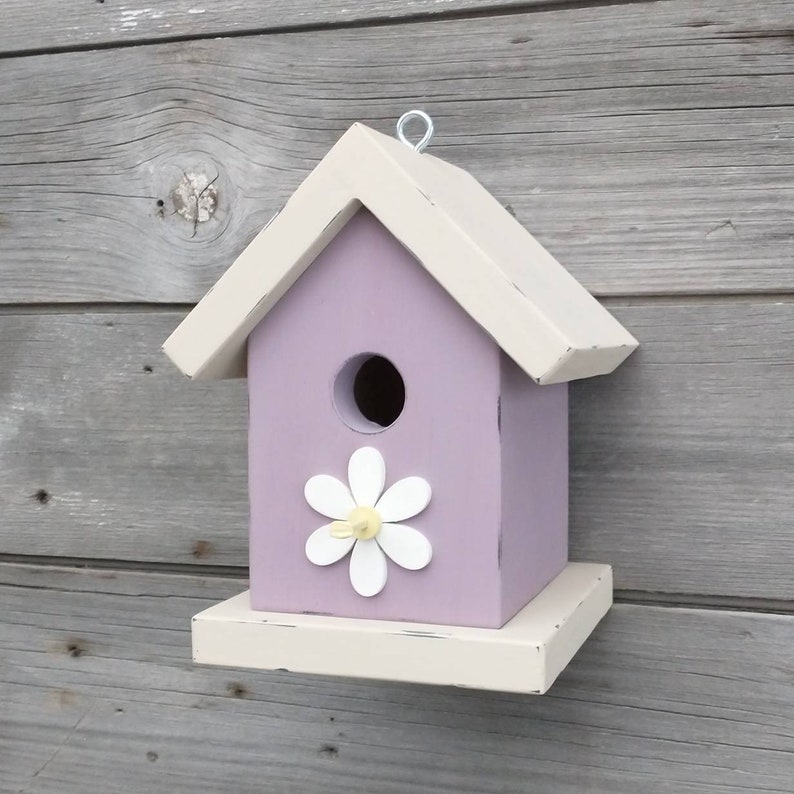 Daisy Birdhouse, Outdoor Birdhouse for Chickadees, Wrens and Finches. USA Handmade Birdhouse. image 1