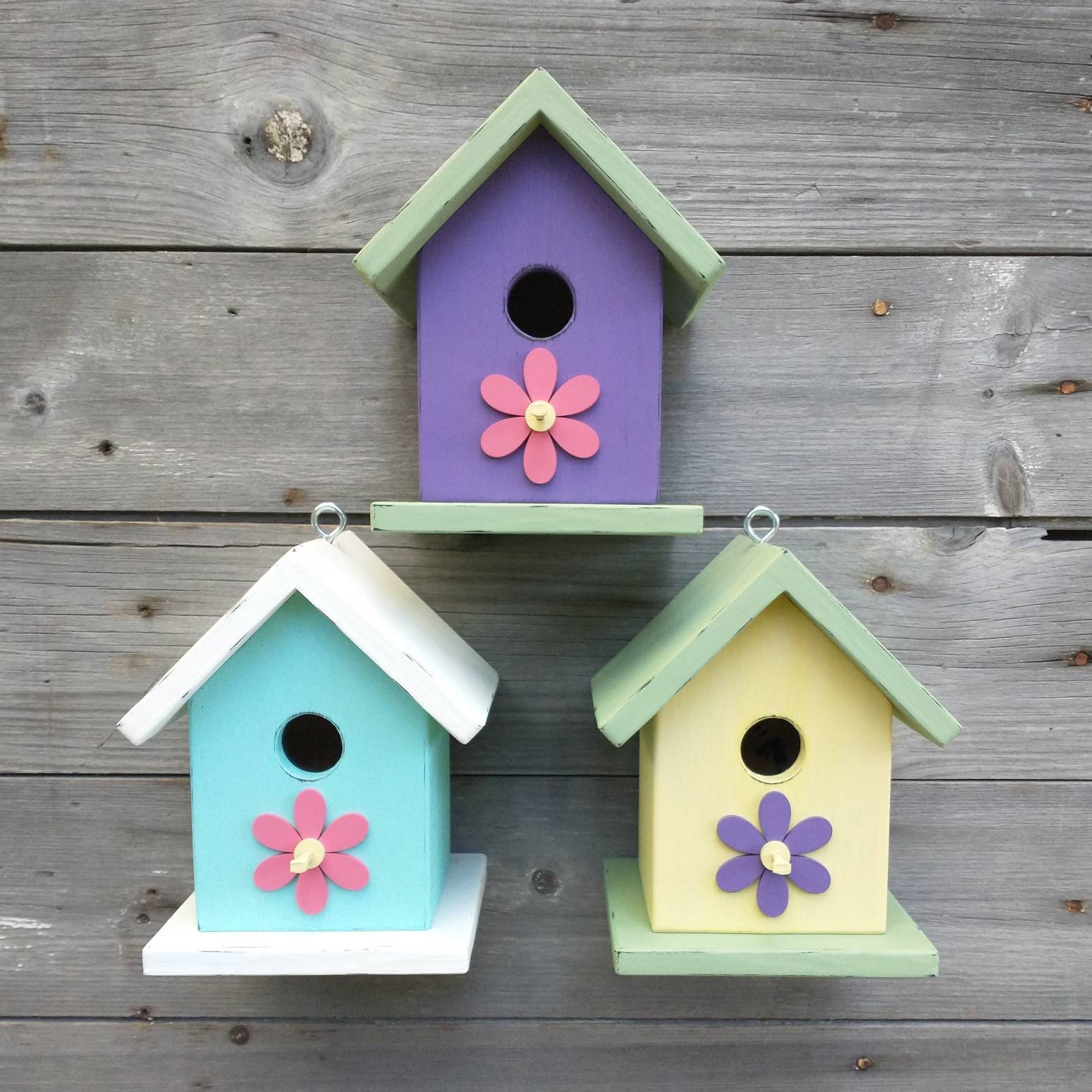 Daisy Birdhouse Outdoor Birdhouse for Chickadees Wrens and Etsy