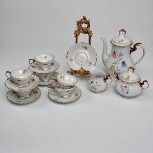 Edelstein Bavaria Maria Theresia Coffee Set Porcelain, Made In Germany 21839