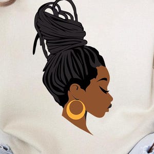 Trendige schwarze Frau Afro png Frau Afrikaner PNG Schwarze Königin PNG Afrikanische png Schwarze Geschichte png Juniteenth Designs png Sublimieren Entwurf