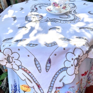 sweet cutwork tablecloth 32 inches