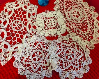 Vintage lace doilies and mats