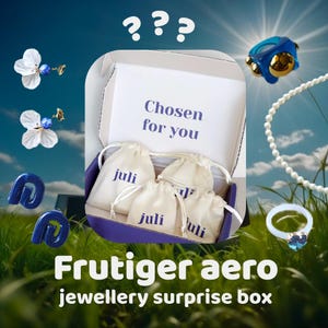 Frutiger aero surprise jewellery mystery box, blind box, curated style bundle, 4 x personalised mix of earring, necklace, bracelet and rings