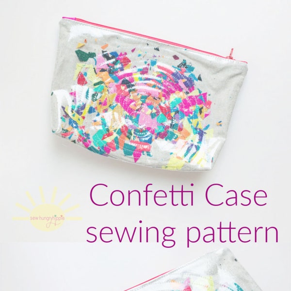 Confetti Case / Vinyl Zipper Case PDF Download / zipper case sewing pattern