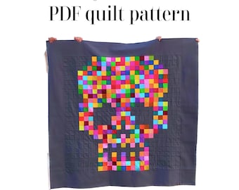 Sugar Skull Quilt PDF pattern with video