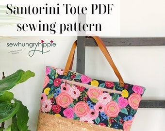 Santorini Tote PDF sewing pattern with video