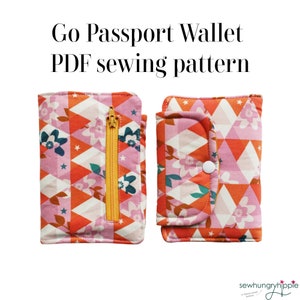 GO passport pocket wallet PDF sewing pattern