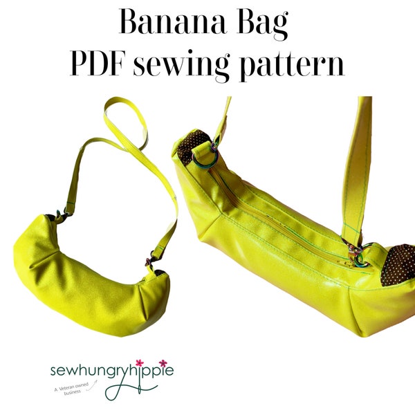 Banana Bag PDF sewing pattern with video