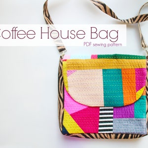 Coffee House Bag / Bag Sewing Pattern / PDF sewing pattern / sewhungryhippie image 2