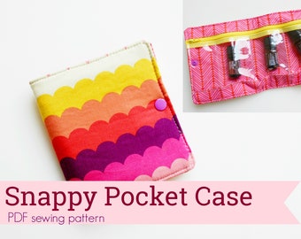 Snappy Pocket Case easy vinyl sewing PDF pattern