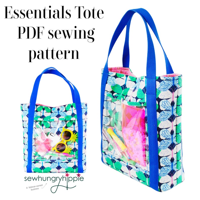 Essentials Tote / PDF Sewing Pattern / Large Tote Sewing Etsy