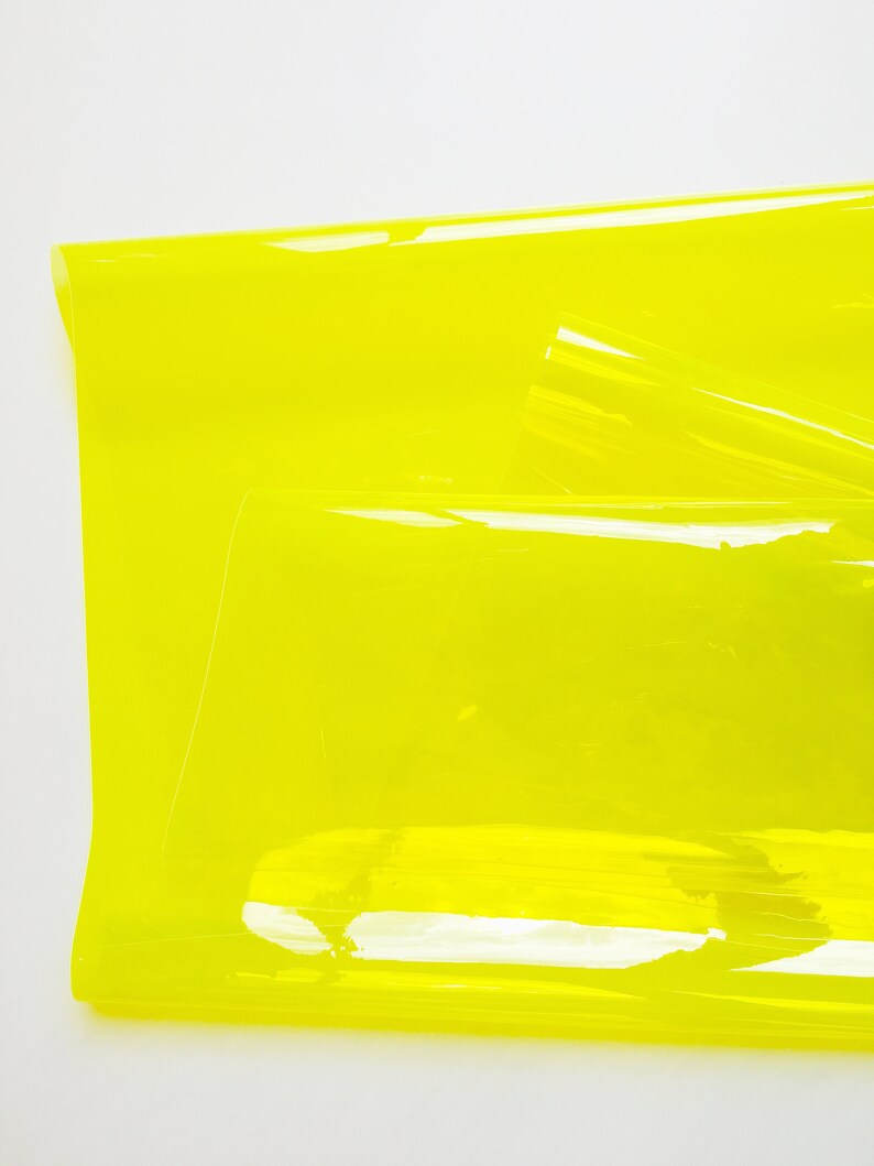 Yellow seethrough vinyl 10 gauge / yellow sewing vinyl / Etsy