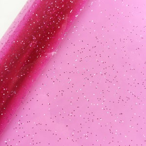Hot Pink Stardust Glitter Vinyl Hot Pink Vinyl Glitter Vinyl Sewing Vinyl 12 yard roll