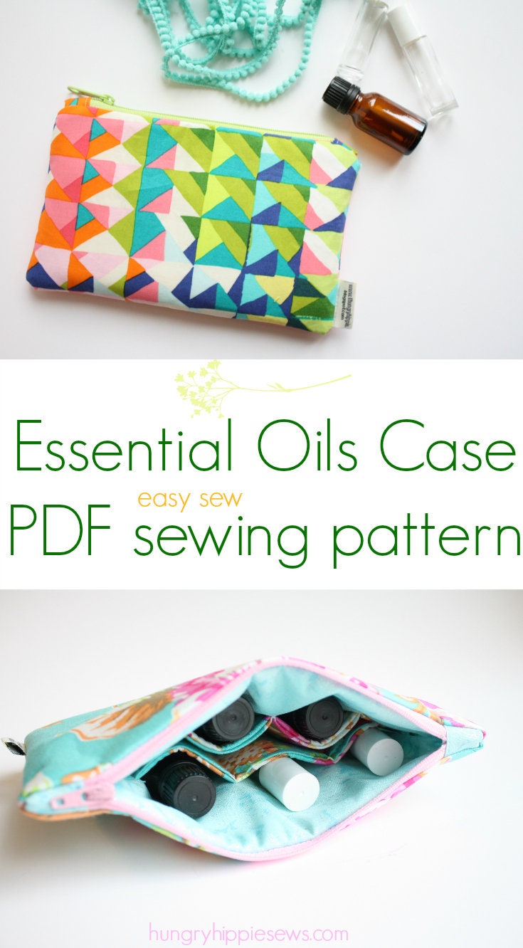 Essential Oils Cosmetic Case Travel Bag PDF instant download Etsy