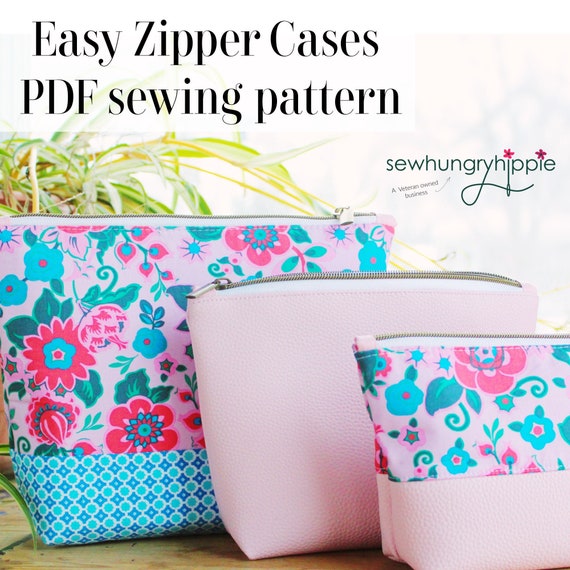 Easy Zipper Cases PDF Sewing Pattern With Video Etsy