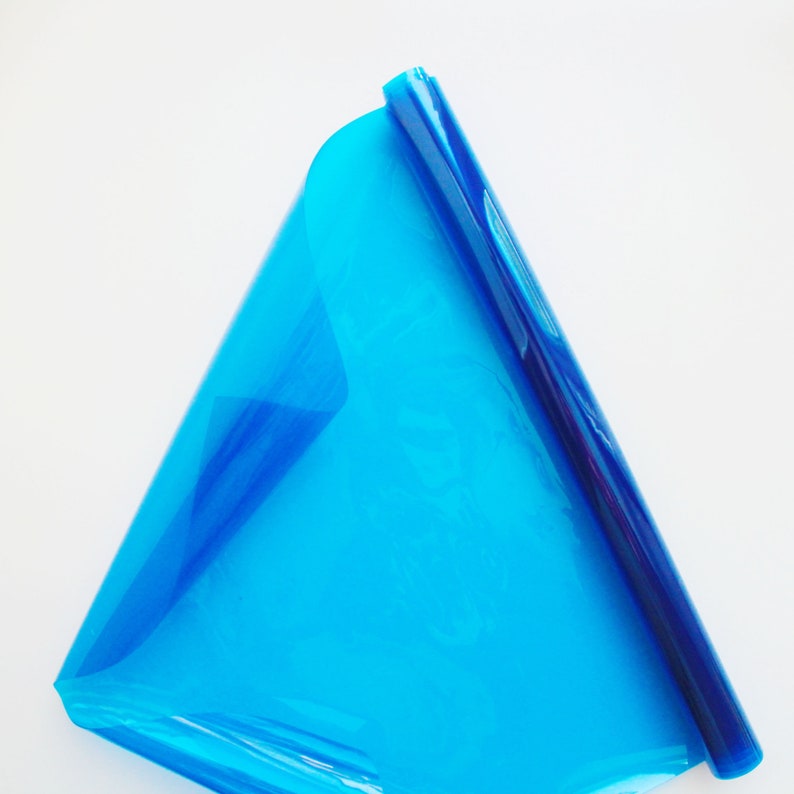 Blue Seethrough Vinyl 10 Gauge / Blue Sewing Vinyl / Blue Etsy