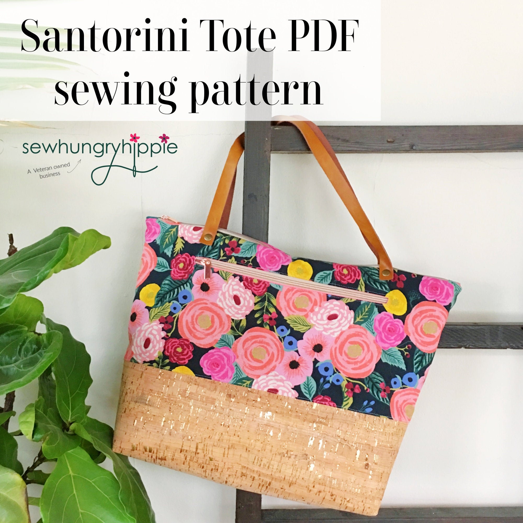 Banana Bag PDF sewing pattern, Original product by Sew Hungryhippie
