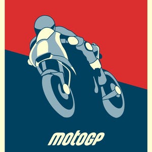 MotoGP Motorcycle Poster Printable: Vector Art Print - 5 Styles (Digital Download)