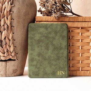 Custodia Kindle personalizzata in pelle verde, custodia Kindle Paperwhite 12th 7‘’, custodia Kindle Paperwhite custodia Kindle, cover Paperwhite Kindle 11th