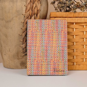 Rainbow Plaid Vegan Leather Kindle Paperwhite Case
