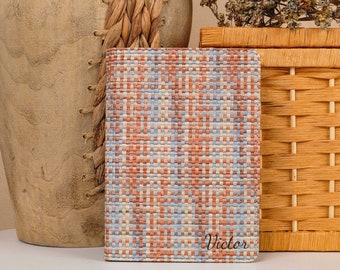 Funda para Kindle de piel vegana a cuadros: Reposo/activación automáticos