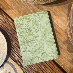 Custodia in pelle per Kindle con motivo floreale verde in rilievo retrò, custodia per Kindle Paperwhite 7'', custodia per Kindle Paperwhite, cover per Kindle Paperwhite 11th 2024