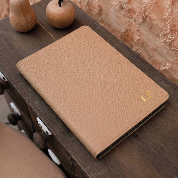 Brown vegan leather Kindle case, travel case, Kindle 12th 7 generation